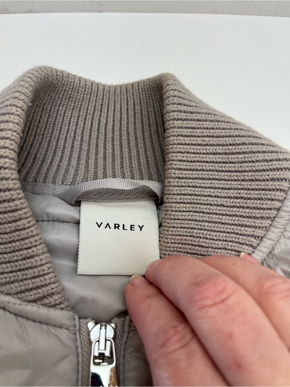Varley Larkin Jacket Knit Nylon Womens Size Small Tan Full Zip Outdoor *FLAWED - Picture 2 of 15